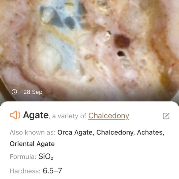 Natural Peachy Agate Pendant, Large Genuine Gemstone Round Coin Pendant - Picture 11 of 12